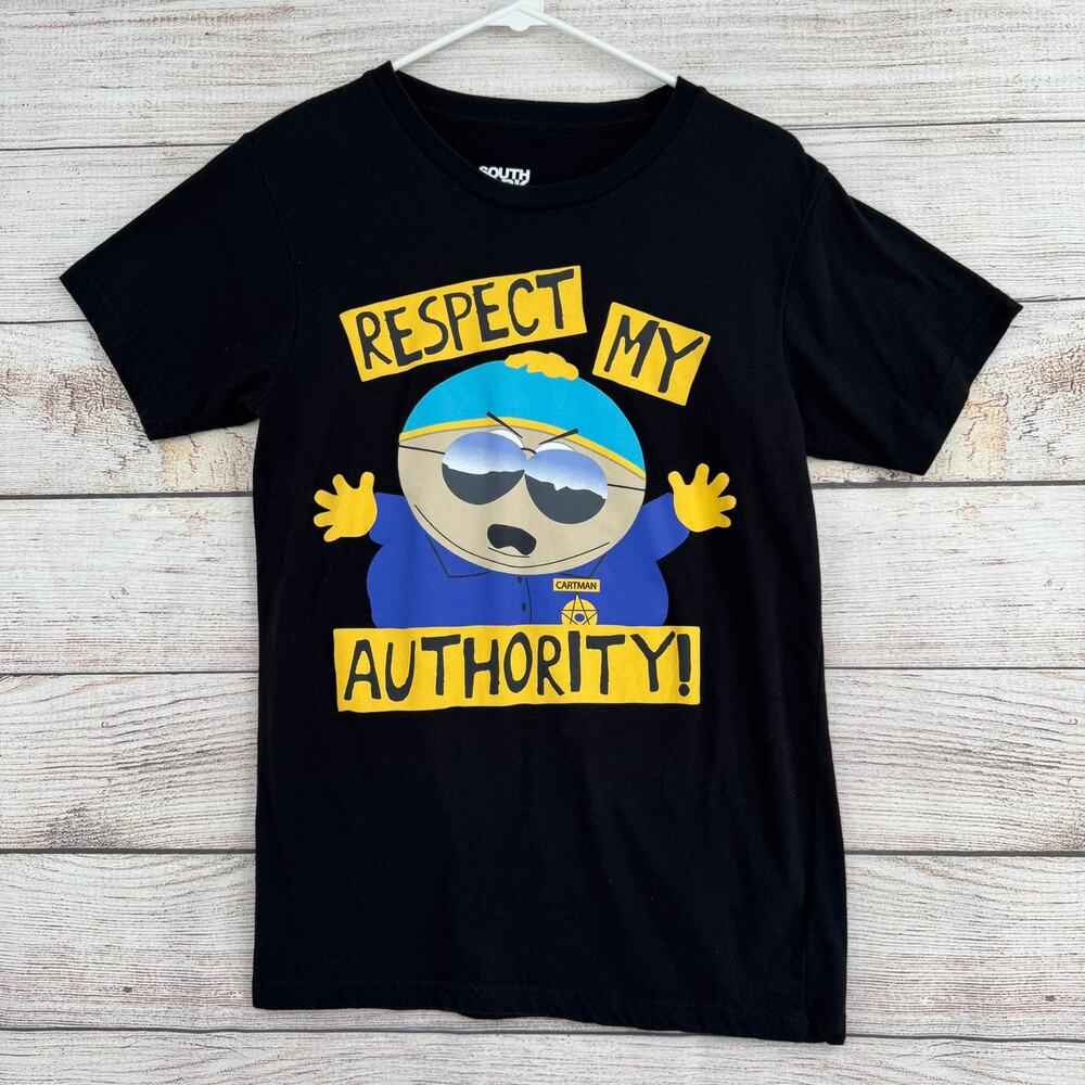 South Park Cartman Respect‎ My Authority Short Sleeve T-Shirt Adult Small Black